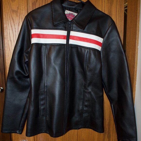 Black Vintage Leather Jacket - Picture 1 of 2